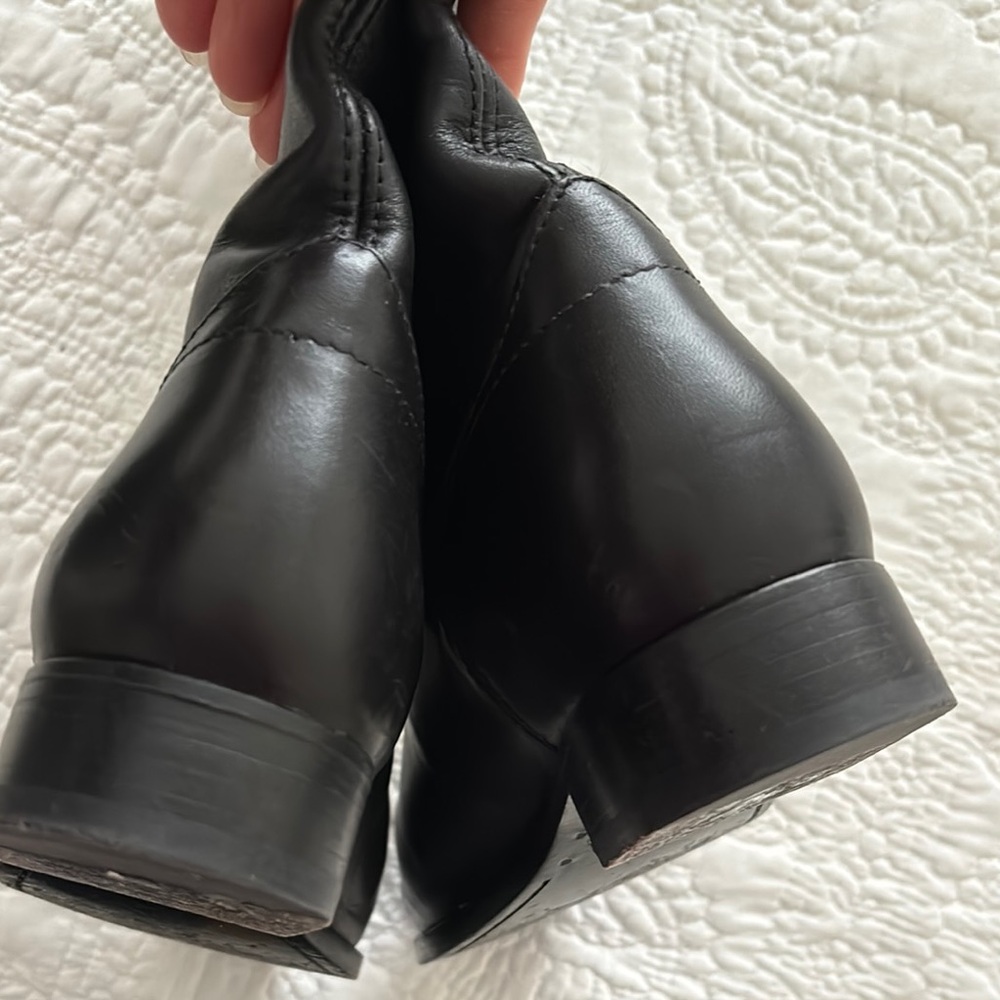 Melissa Frye Size 8B Black Leather Boots - Picture 5 of 10